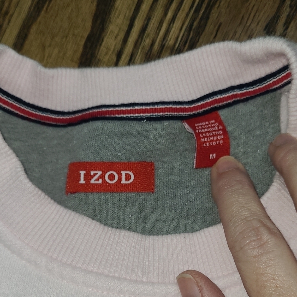 Izod Pink Cozy Oversized Sweatshirt Size M - Picture 2 of 5